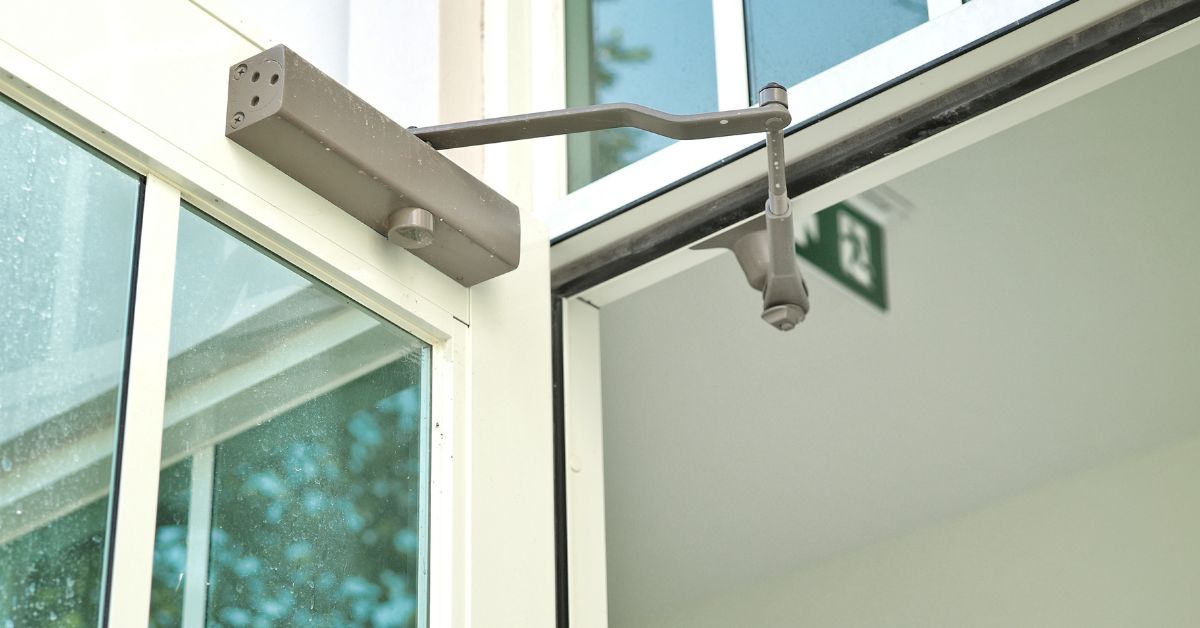 Door Closer With Cover In Operation