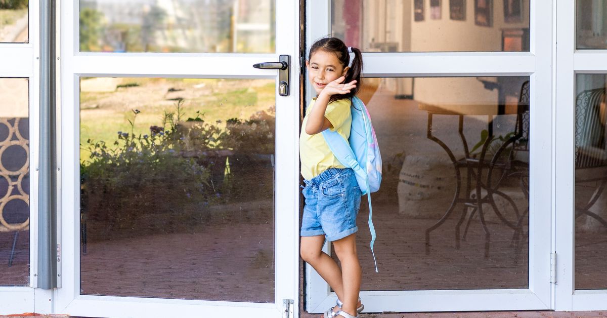 School Door in Use